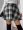 Plus Size Preppy Skirt, Womens Plus Plaid Print Elastic High Rise A-line Mini Skirt
