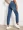 Blue Loose Fit Straight Jeans, Slash Pockets Mid-Strstch Casual Denim Pants, Womens Denim Jeans & Clothing