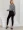 Houndstooth Print Tie Waist Jumpsuit, Elegant V Neck Long Sleeve Jumpsuit, Womens Clothing