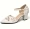 Womens Flower Pattern Chunky Heels, Elegant Point Toe Dress Pumps, Fashion Buckle Strap Hollow Out Design Heels